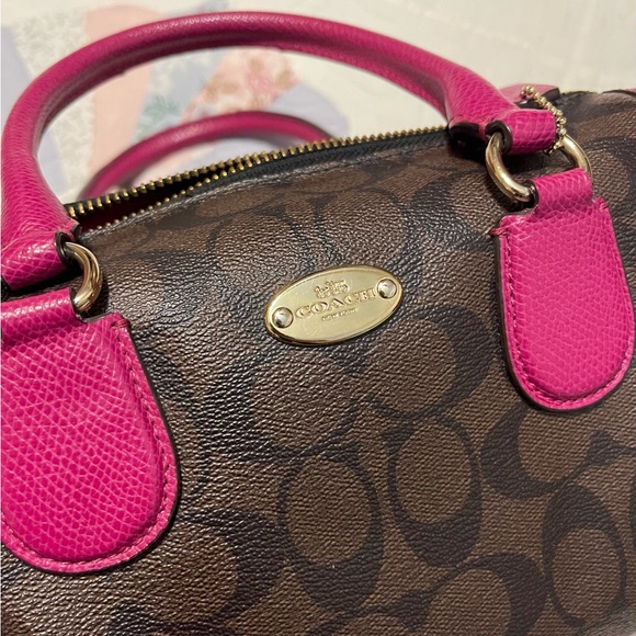 Coach pink mini Bennett satchel handbag - Picture 4 of 8